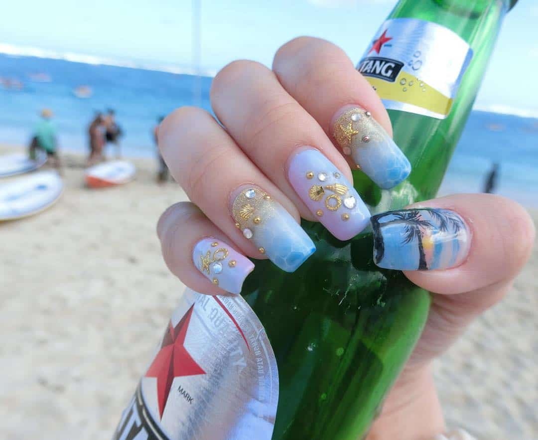 21 Elegant Coffin Acrylic Nails Design You Should Try Right Now