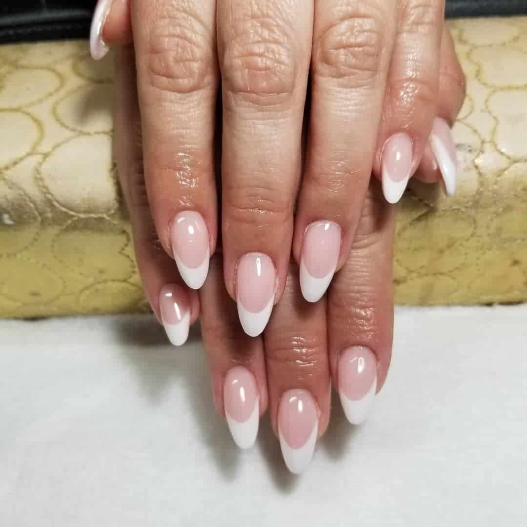 Almond Nails French Manicure
