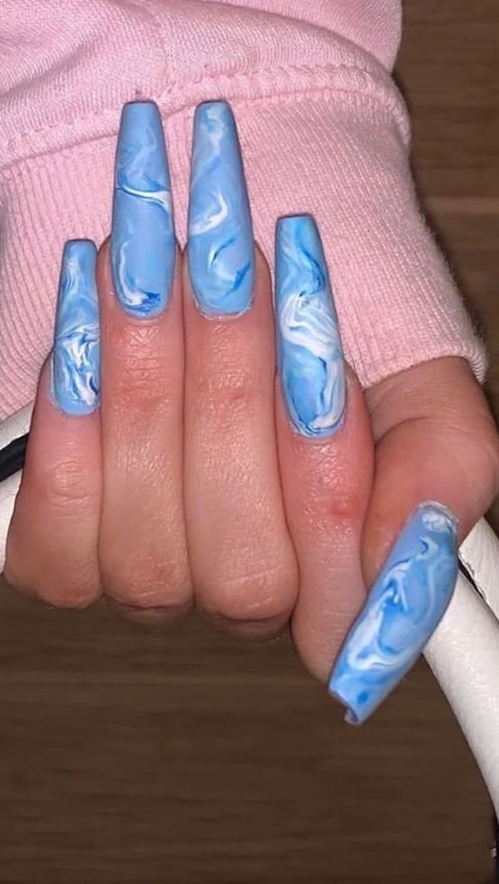 Amazing Pointed Nail Design to Have and Cherish - Marble Designs
