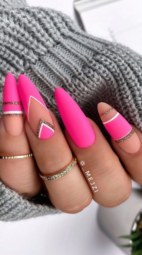 Pointed Ombre Nails