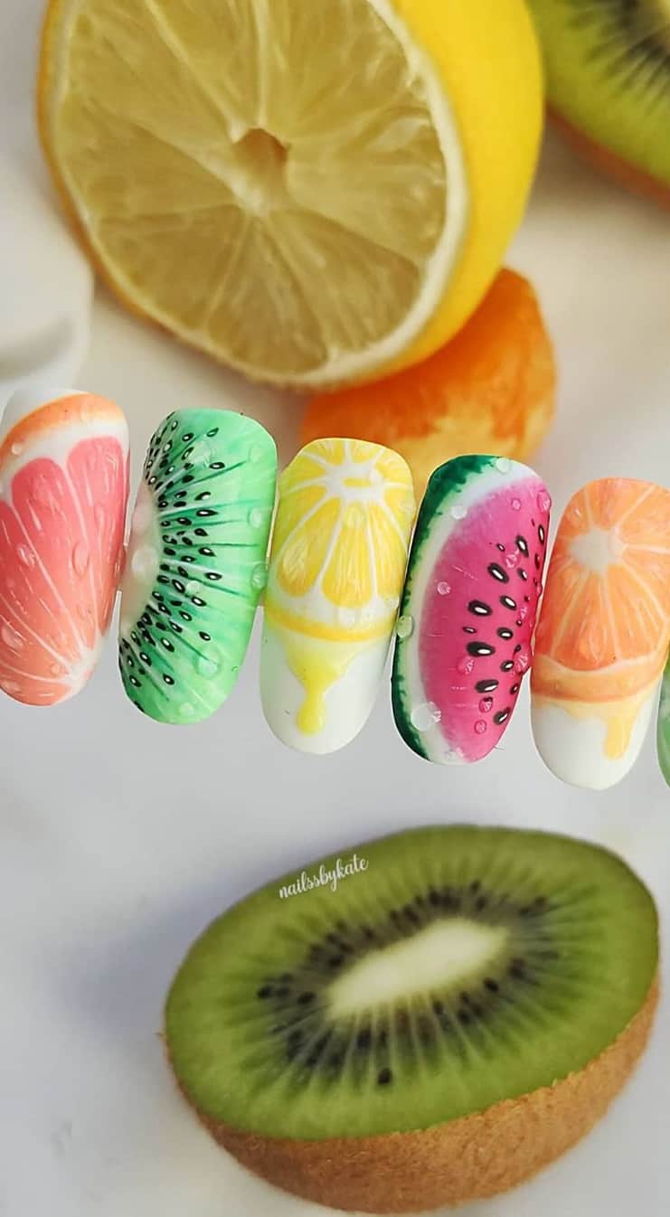 Fruits Stamps Nails