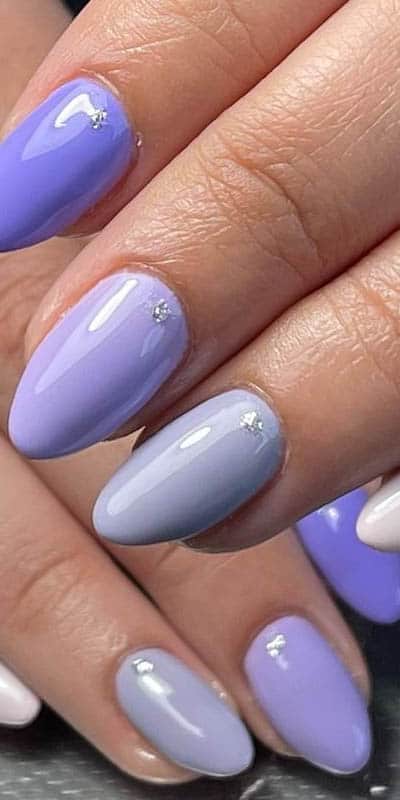 Purple Gradient Nail Design