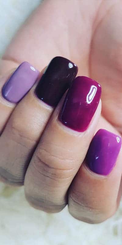 Multi Tone Purple Nails