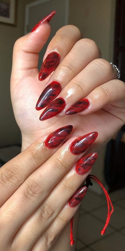 Blood Red Vampire Nails