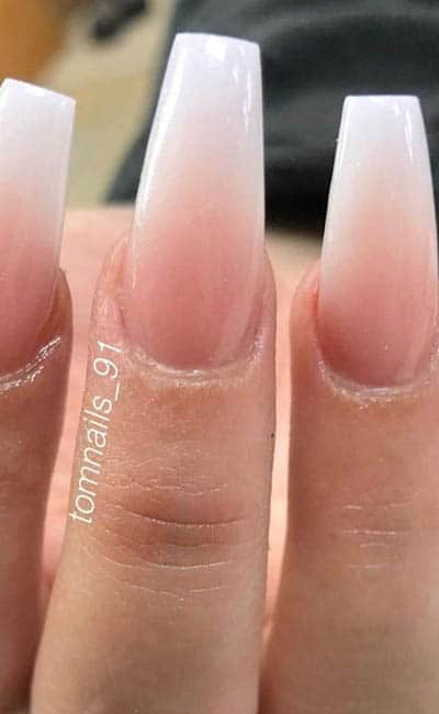 Nude Ombre French Tips