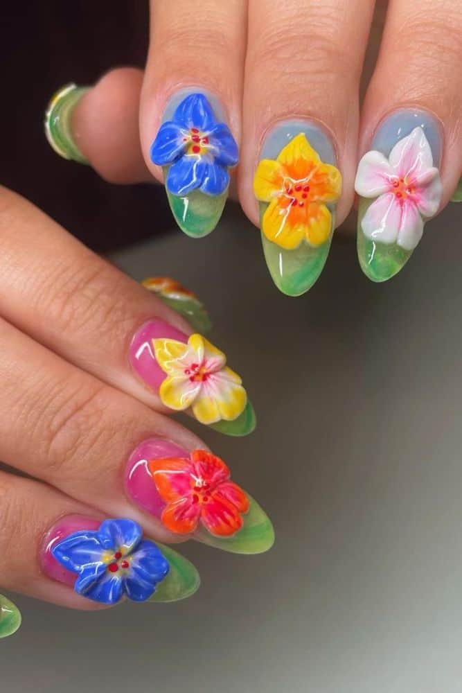 Tropical Vibes - 19 Fashionable Summer Nail Designs You Won't Want to Miss