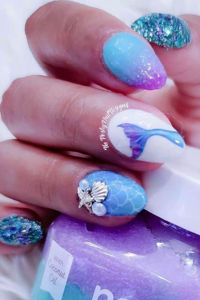 Mermaid Magic - 19 Fashionable Summer Nail Designs You Won't Want to Miss