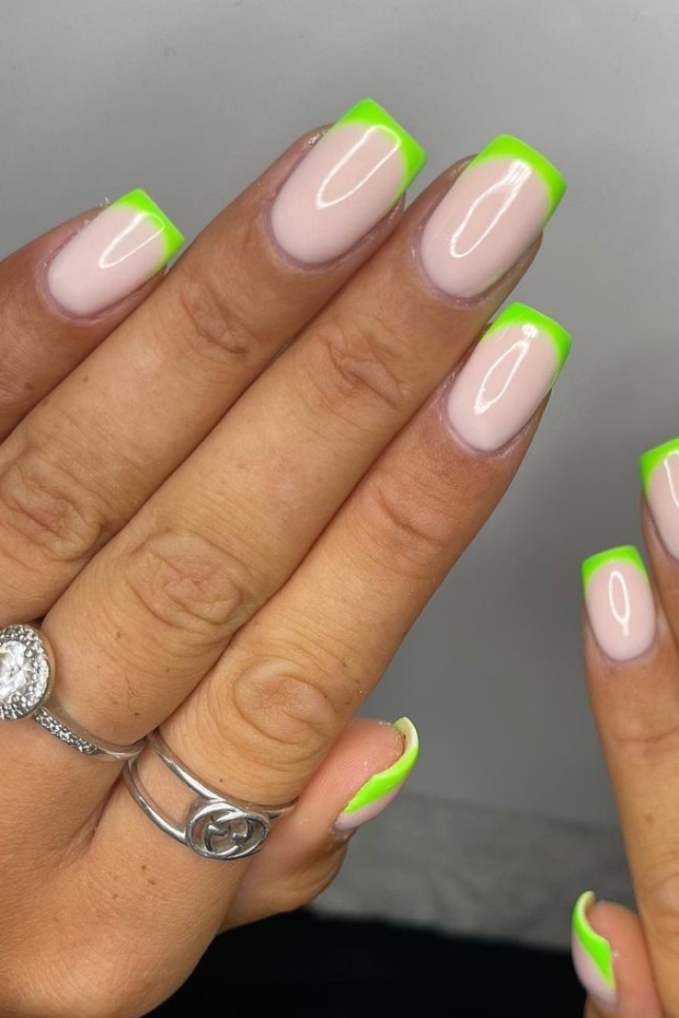Discover 20 stunning French tip nail designs that stand out from the crowd! From elegant emerald green to deep dark green, these manicure ideas are sure to inspire your next nail art adventure. #FrenchTips #NailDesigns #NailInspiration #ManicureIdeas