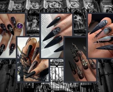 Get inspired by these 25 stiletto goth nail designs! From dark and dramatic to long and simple short, these gothic ideas are perfect for nail art enthusiasts. #gothicnails #nailinspo #nailartideas