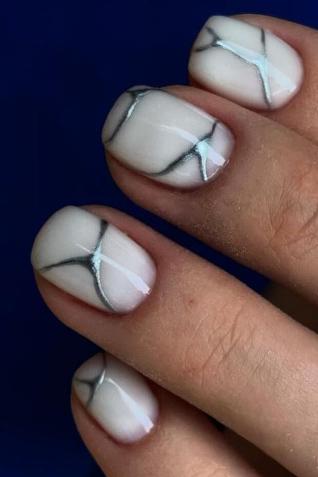 Marble-inspired pattern with white and gray colors