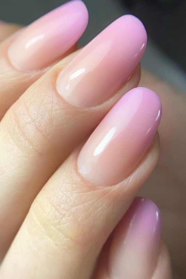 Ombre pink nail art design