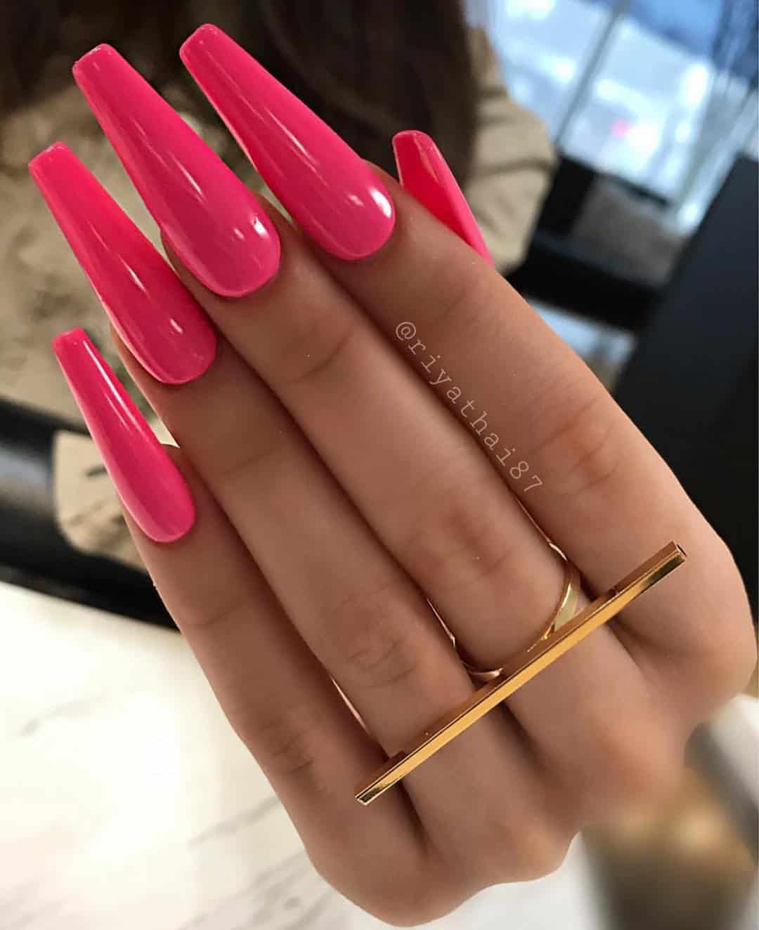 Hot Pink Nail Designs