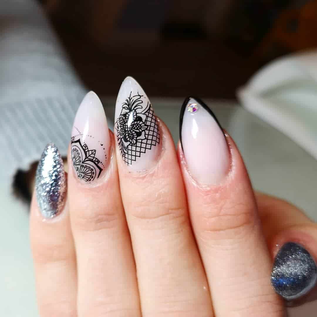 Nail Art with Lace Designs
